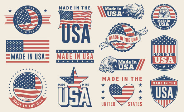Patriotic designs featuring USA elements - Powered by Adobe