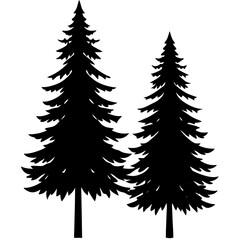 Fototapeta premium silhouettes of trees