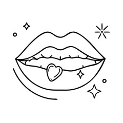 lips icon, lips vector illustration-simple illustration of lips, perfect for lips logos and icons