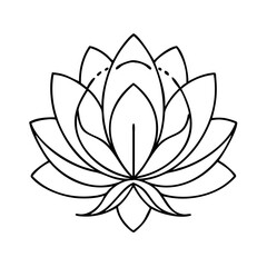 lotus icon, lotus vector illustration-simple illustration of lotus, perfect for lotus logos and icons