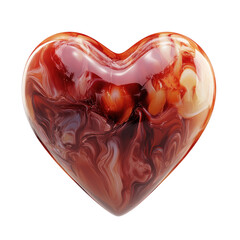 3D Soft Valentines Heart  isolated on a transparent background