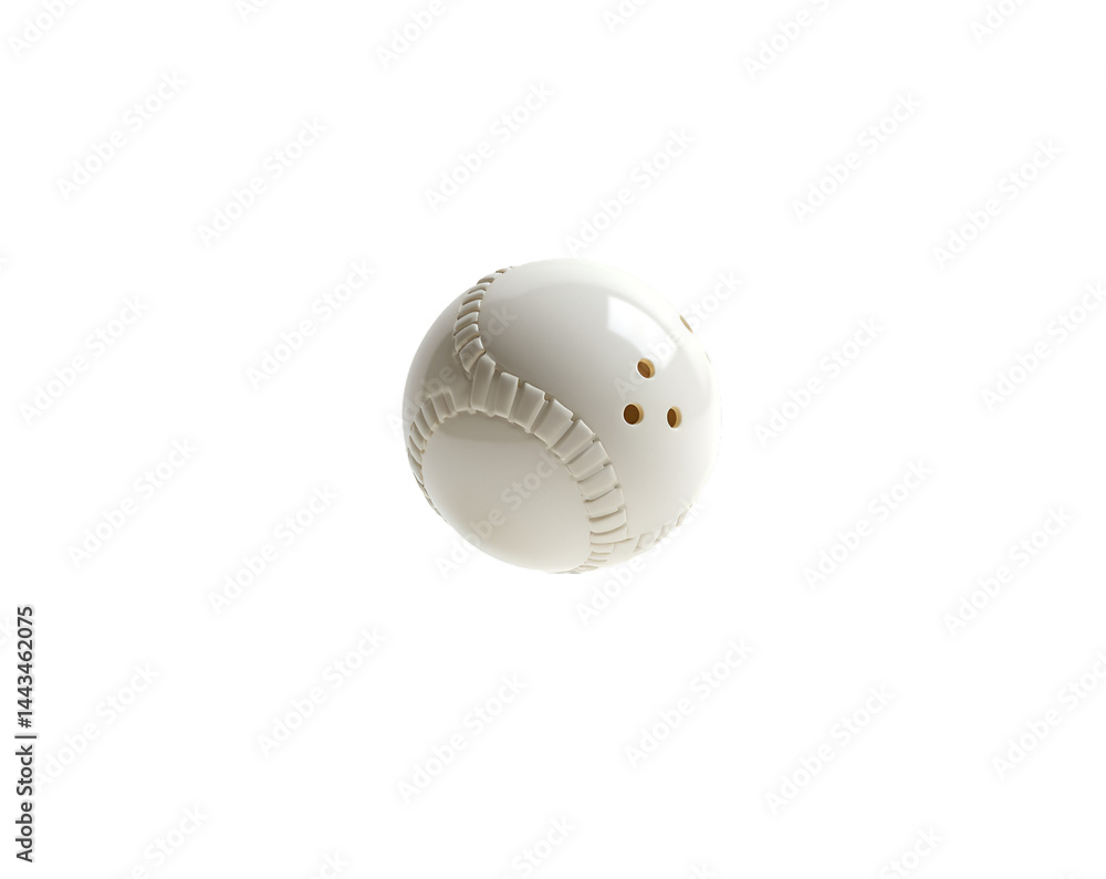 Aufkleber isolated pristine wiffle ball floating in midair representing precision and minimalism, highlighting