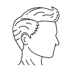 man hair icon, man hair vector illustration-simple illustration of man hair, perfect for man hair logos and icons