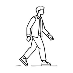 man walking icon, man walking vector illustration-simple illustration of man walking, perfect for man walking logos and icons