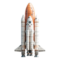 3D Space Tourism Rocket Background  isolated on a transparent background