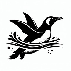 Obraz premium Penguin Silhouette Illustration