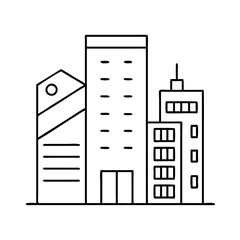 minimalistic buildings icon, minimalistic buildings vector illustration-simple illustration of minimalistic buildings, perfect for minimalistic buildings logos and icons