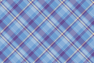 Classic plaid pattern in soft blues and purples. Versatile textile background for fashion, interiors, or abstract design projects. Elegant timeless design.