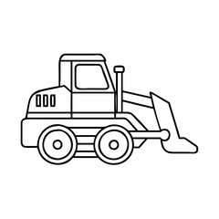 monochrome bulldozer icon, monochrome bulldozer vector illustration-simple illustration of monochrome bulldozer, perfect for monochrome bulldozer logos and icons