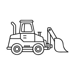 Naklejka premium monochrome bulldozer icon, monochrome bulldozer vector illustration-simple illustration of monochrome bulldozer, perfect for monochrome bulldozer logos and icons