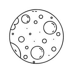 moon flat icon, moon flat vector illustration-simple illustration of moon flat, perfect for moon flat logos and icons