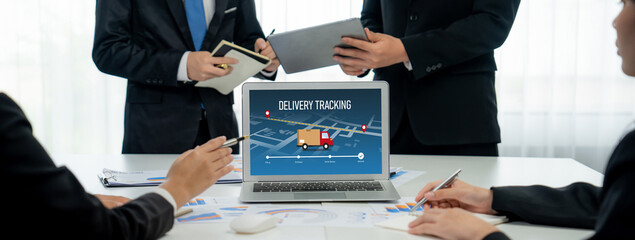 Delivery tracking system for e-commerce and brisk online business to timely goods transportation...