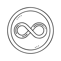 ndless loop logo concept icon, ndless loop logo concept vector illustration-simple illustration of ndless loop logo concept, perfect for ndless loop logo concept logos and icons