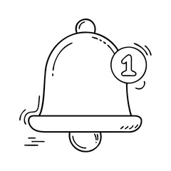 notification message bell icon, notification message bell vector illustration-simple illustration of notification message bell, perfect for notification message bell logos and icons