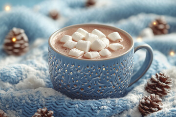 cup of coffee with marshmallows