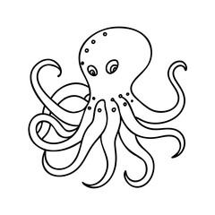 octopus icon, octopus vector illustration-simple illustration of octopus, perfect for octopus logos and icons