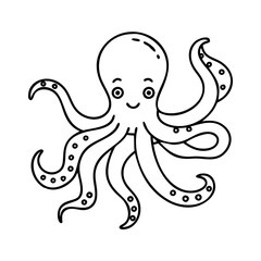 octopus icon, octopus vector illustration-simple illustration of octopus, perfect for octopus logos and icons