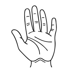 open palm hand icon, open palm hand vector illustration-simple illustration of open palm hand, perfect for open palm hand logos and icons