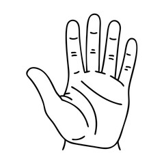 open palm hand icon, open palm hand vector illustration-simple illustration of open palm hand, perfect for open palm hand logos and icons