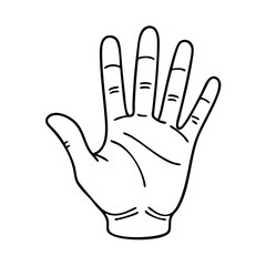 open palm hand flat icon, open palm hand flat vector illustration-simple illustration of open palm hand flat, perfect for open palm hand flat logos and icons