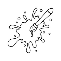 orange paint splash icon, orange paint splash vector illustration-simple illustration of orange paint splash, perfect for orange paint splash logos and icons