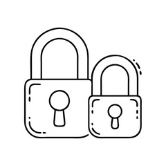padlocks icon, padlocks vector illustration-simple illustration of padlocks, perfect for padlocks logos and icons