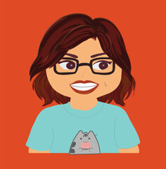 woman with glasses