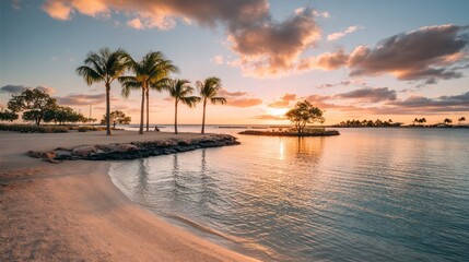Tropical Sunset Beach Paradise