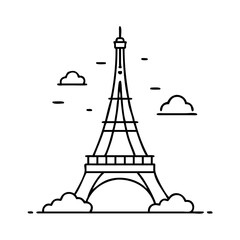 paris eiffel tower icon, paris eiffel tower vector illustration-simple illustration of paris eiffel tower, perfect for paris eiffel tower logos and icons