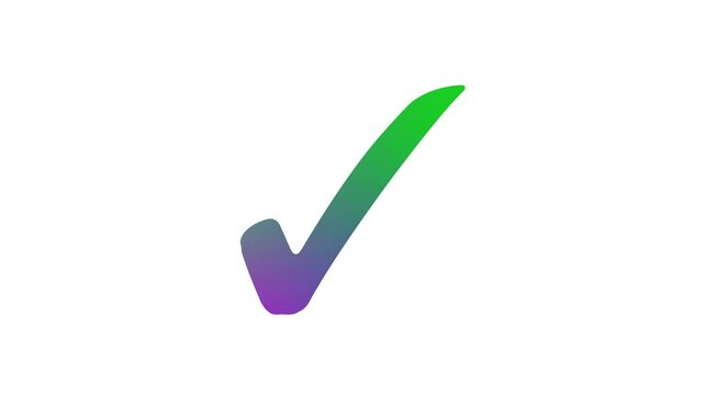 Minimalist Check Mark Animation, Animated Check Mark Icon