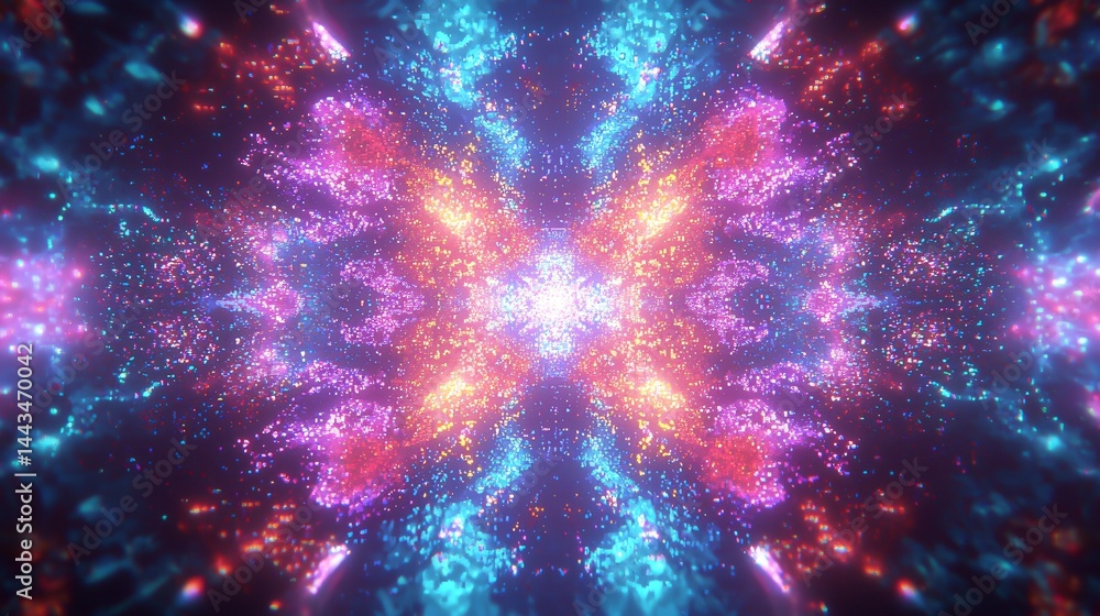 Aufkleber explosive burst of colorful light creating a stunning and surreal dreamlike scene filled with energy