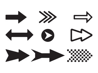 set of vector arrows