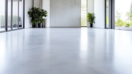 Obraz premium Spacious, modern, empty interior space