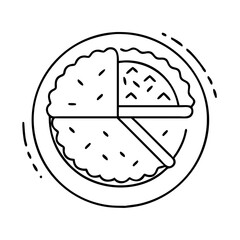 pie icon, pie vector illustration-simple illustration of pie, perfect for pie logos and icons