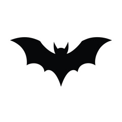 Fototapeta premium Minimal Isolated Bat Silhouette Vector Illustration