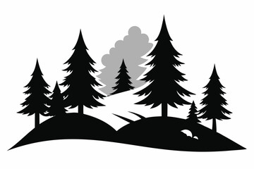 Obraz premium winter landscape with trees