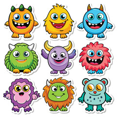 Fototapeta premium Cute cartoon monsters (2)