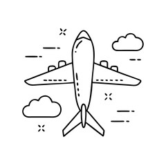 plane icon, plane vector illustration-simple illustration of plane, perfect for plane logos and icons