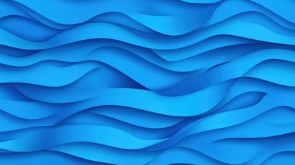 Fototapeta premium Abstract Blue Waves: A Serene Digital Art Piece