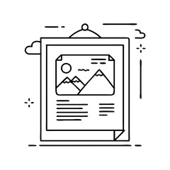 poster icon, poster vector illustration-simple illustration of poster, perfect for poster logos and icons
