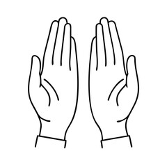 praying hands icon, praying hands vector illustration-simple illustration of praying hands, perfect for praying hands logos and icons