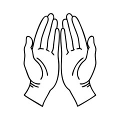 Obraz premium praying hands icon, praying hands vector illustration-simple illustration of praying hands, perfect for praying hands logos and icons