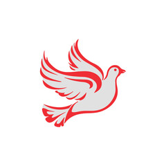 dove charity logo design vector