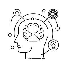 psychology icon, psychology vector illustration-simple illustration of psychology, perfect for psychology logos and icons