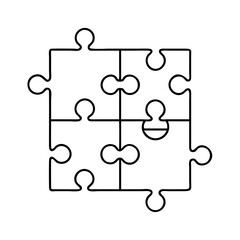 Obraz premium puzzle pieces jigsaw icon, puzzle pieces jigsaw vector illustration-simple illustration of puzzle pieces jigsaw, perfect for puzzle pieces jigsaw logos and icons