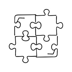 Fototapeta premium puzzle pieces jigsaw icon, puzzle pieces jigsaw vector illustration-simple illustration of puzzle pieces jigsaw, perfect for puzzle pieces jigsaw logos and icons