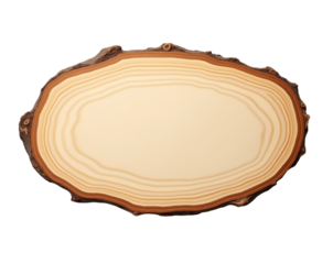 Realistic Wooden Oval Sign for Versatile Use, Providing a Natural and Rustic Element for Personalized Messages and Creative Designs with Fine Grain Details