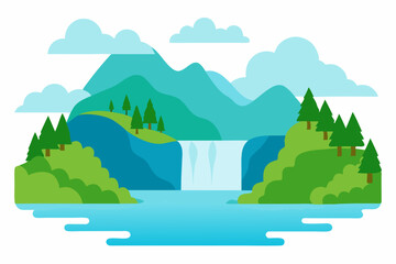 Obraz premium mountain landscape with trees