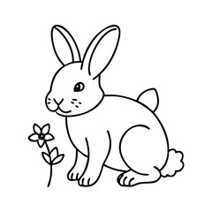 Obraz premium rabbit icon, rabbit vector illustration-simple illustration of rabbit, perfect for rabbit logos and icons
