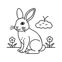 rabbit icon, rabbit vector illustration-simple illustration of rabbit, perfect for rabbit logos and icons